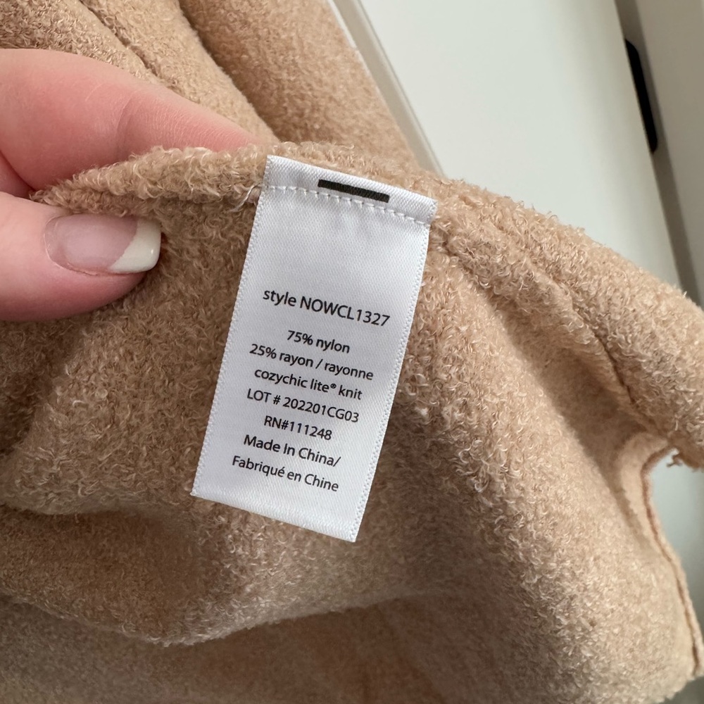 NWT Barefoot Dreams Tan Long Cardigan Sweater, Sz XL - Picture 6 of 6